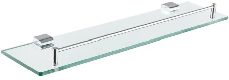 Полка стеклянная Rose RG1719, хром 