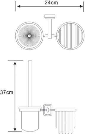 Держатель освежителя воздуха WasserKRAFT Oder K-3035 с ершиком 