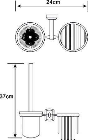 Держатель освежителя воздуха WasserKRAFT Oder K-3035 с ершиком 