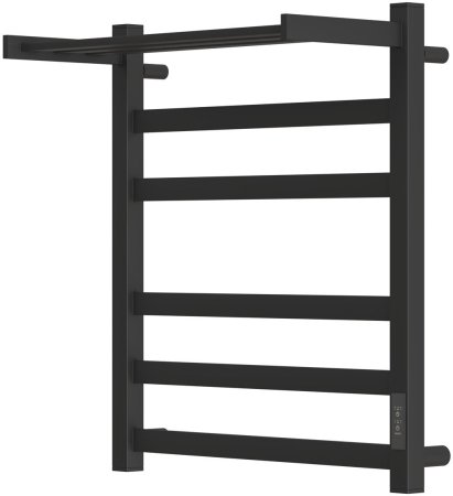Полотенцесушитель электрический APEXTERMO Terra TR01165BM 600x500 с полкой, черный матовый 