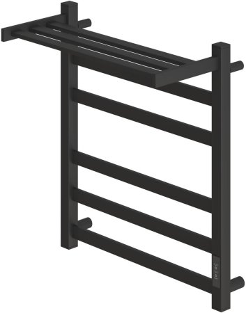 Полотенцесушитель электрический APEXTERMO Terra TR01165BM 600x500 с полкой, черный матовый 