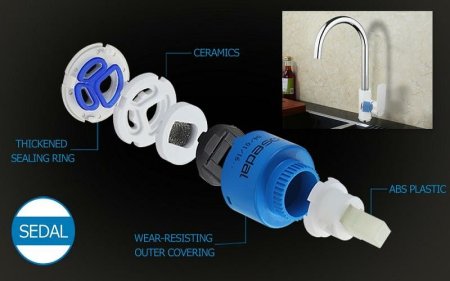 Смеситель для кухни Gappo G48 G4048 Белый Хром 