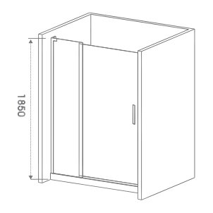 Душевая дверь в нишу Good Door Pandora WTW-130-T-CH 