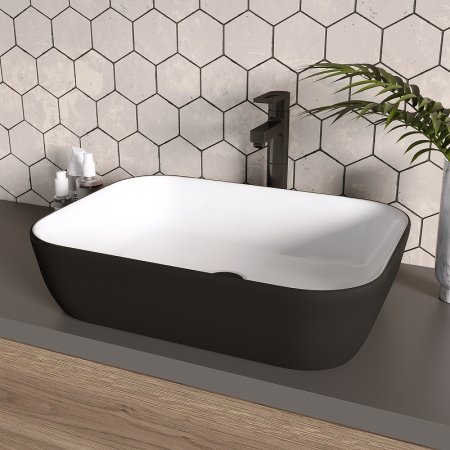 Раковина-чаша Grossman 46 GR-4041BW Белая Черная 