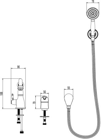 Смеситель для ванны и душа Lemark Villa (LM4847C) 
