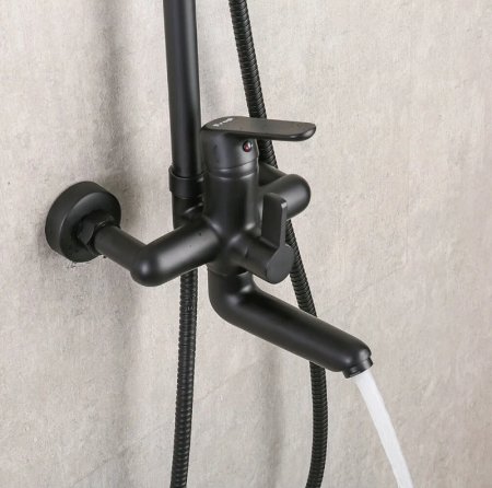 Душевая система Frap H17-6 F2417-6 Черная матовая 