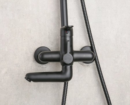 Душевая система Frap H17-6 F2417-6 Черная матовая 