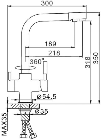 Смеситель для кухни Frap H52 F4352-8 Белый 