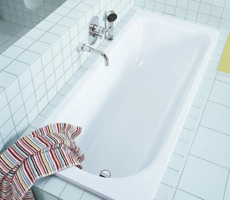 Стальная ванна Kaldewei Eurowa 312 170x70 119812030001 без отверстий под ручки 