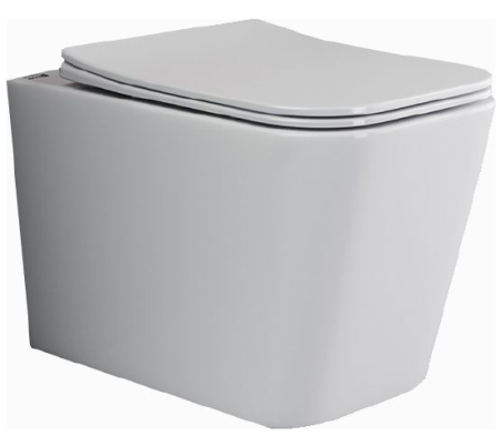Унитаз подвесной Ceramica Nova Cubic CN1806 с микролифтом, безободковый 