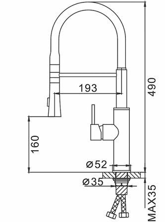 Смеситель для кухни Frap F4452-8 Белый Черный 
