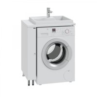 Тумба Санта Луна 13 с раковиной над стиральной машинкой Санта Юпитер 75 R