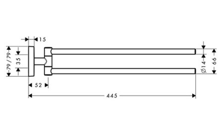 Полотенцедержатель Hansgrohe PuraVida двойной 