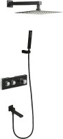 Душевая система ALMAes Olef TVZ-0898 с термостатом Черная матовая