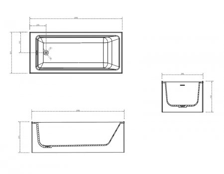 Ванна из искусственного камня ABBER Blitz AS9502GB 