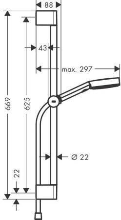 Душевой гарнитур Hansgrohe Pulsify Select Relaxation 24160000 Хром 