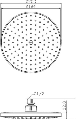 Верхний душ Swedbe Calypso 5048 Хром 