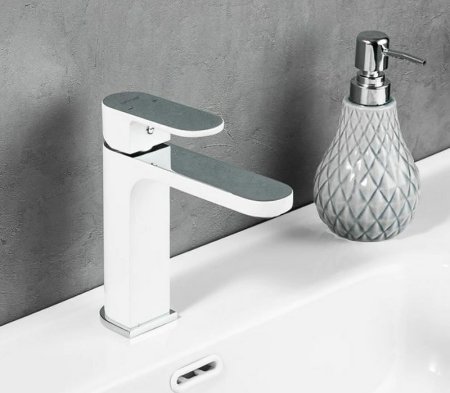 Смеситель для раковины Gappo G83 G1083-8 Белый Хром 