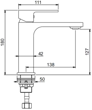 Смеситель для раковины Gappo G83 G1083-8 Белый Хром 