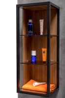 Пенал Armadi Art Loft низкий dark wood полки стекло 895-D