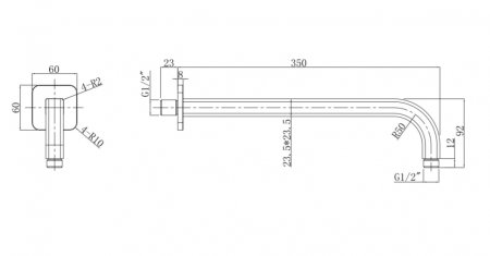 Душевой комплект Omnires Parma SYSPM17ACRB с термостатом хром/белый 