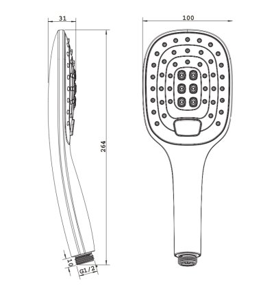 Душевой комплект Omnires Parma SYSPM17ACRB с термостатом хром/белый 