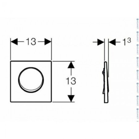 Кнопка смыва GEBERIT 116.023.FW.1 Mambo нержавеющая сталь (Швейцария) Геберит 