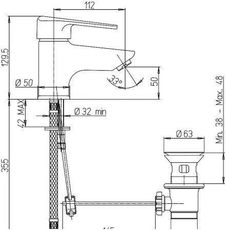 Смеситель для раковины Paini Cooper 80CR211KM Хром 