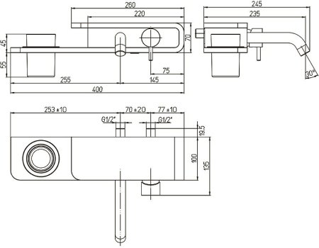 Смеситель для раковины Paini Pad PDCR208B0 Хром Белый 