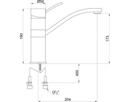 Смеситель Timo Berta 0303FN antique для кухонной мойки 