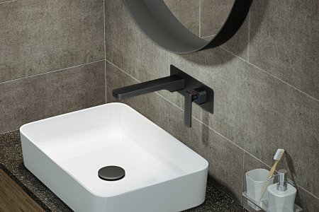 Смеситель Timo Torne 4371/03SM для раковины, с внутренней частью, черный 