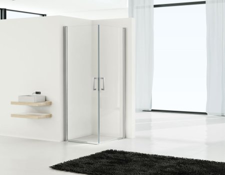 Душевой уголок Vincea Orta VSS-1O8080CL 80х80 см. хром , стекло прозрачное 