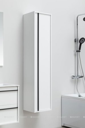 Шкаф-пенал для ванной Aquanet Lino 35 белый матовый 