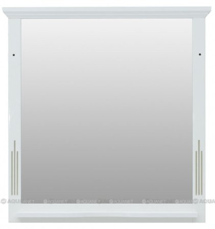 Зеркало Aquanet Тулуза 95 белый, золото 