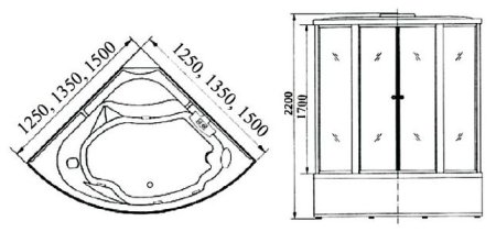 Душевая кабина Timo Т-1125 
