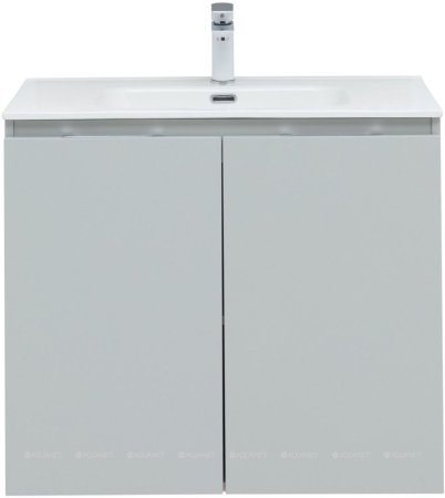 Тумба с раковиной Aquanet Алвита New 80 2 дверцы, серый 