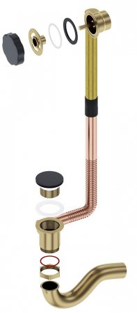 Слив-перелив TIMO 8004/03 автомат, черный 