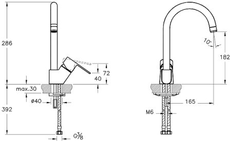 Смеситель для кухни Vitra Win S A42578EXP Хром 