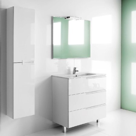 Тумба под раковину Roca Victoria Nord Ice Edition 60 ZRU9302834 подвесная 3 ящика Белый глянец 