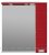 Зеркало-шкаф Aquanet Сити 85 белый, красный 