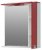 Зеркало-шкаф Aquanet Сити 85 белый, красный 