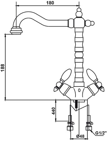 Смеситель для кухни Kaiser Vincent 31033-1 Бронза 