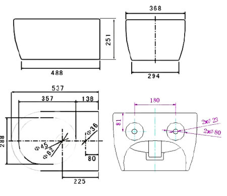 Биде подвесное SSWW CB5006 