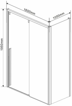 Душевой уголок Vincea Lugano 160х100 VSR-1L1016CL-1 профиль Хром стекло прозрачное 