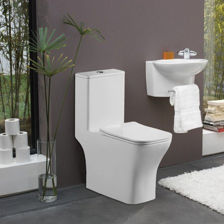 Унитаз моноблок Azario Lodi AZ-8617 с бачком и сиденьем Микролифт 