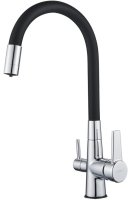 Смеситель для кухни с подключением фильтра для воды D-Lin D159317-1, хром/черный