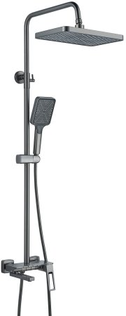 Душевая система Shevanik S6826T, оружейная сталь 