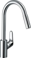 Смеситель Hansgrohe Focus M41 73880000 для кухонной мойки, хром