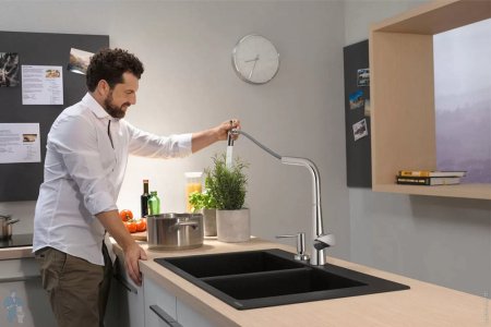 Смеситель Hansgrohe Talis Select M51 72823000 для кухонной мойки, хром 