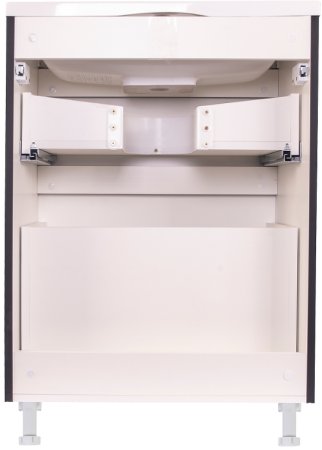 Тумба под раковину Style Line Бергамо 60 СС-00002308 Черная антискрейтч 